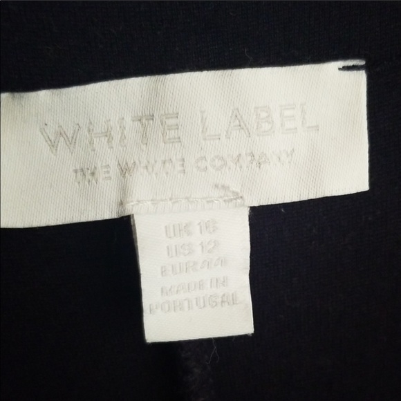 THE WHITE COMPANY NAVY BUTTON FRONT MINI DRESS 12 - Picture 4 of 6